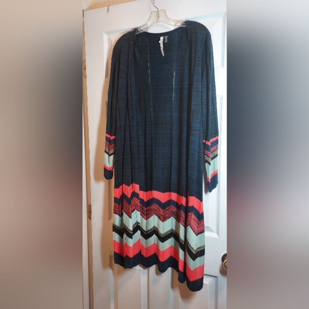 Women's Navy Blue knee length Duster size XL